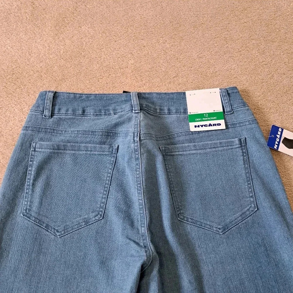 ❤️ NWT Nygard Skinny Crop Denim Size 12 Women's Slim Leg Stretch Jeans Blue - Picture 8 of 12